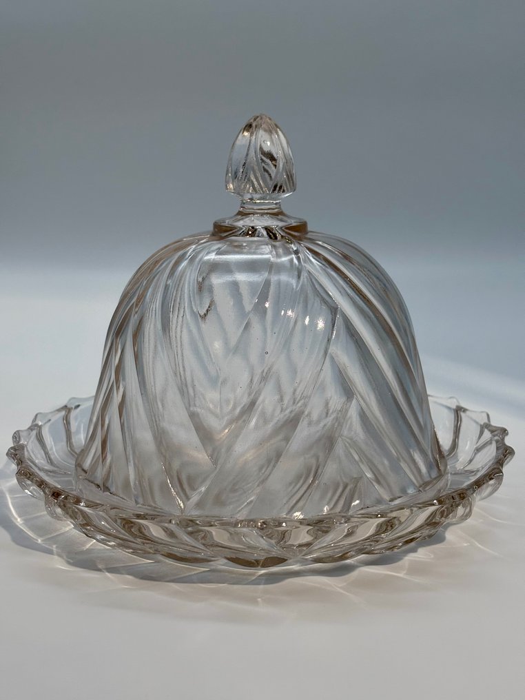 Verreries & Flaconneries de Beignée - Bakke (2) - Osteklokke 'Pavilux' - Mangan - Art Deco #3.2