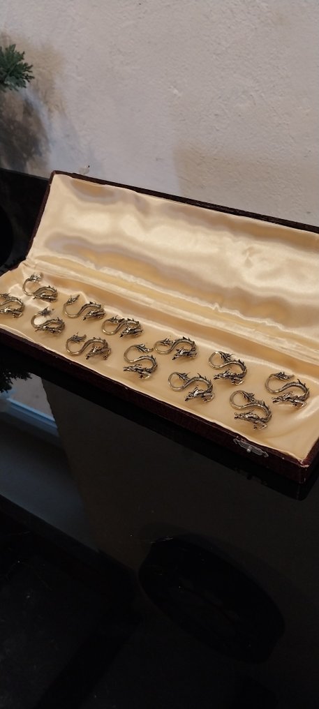 Knife rest (12) - Dragons - Gilt bronze - Dragons #2.1