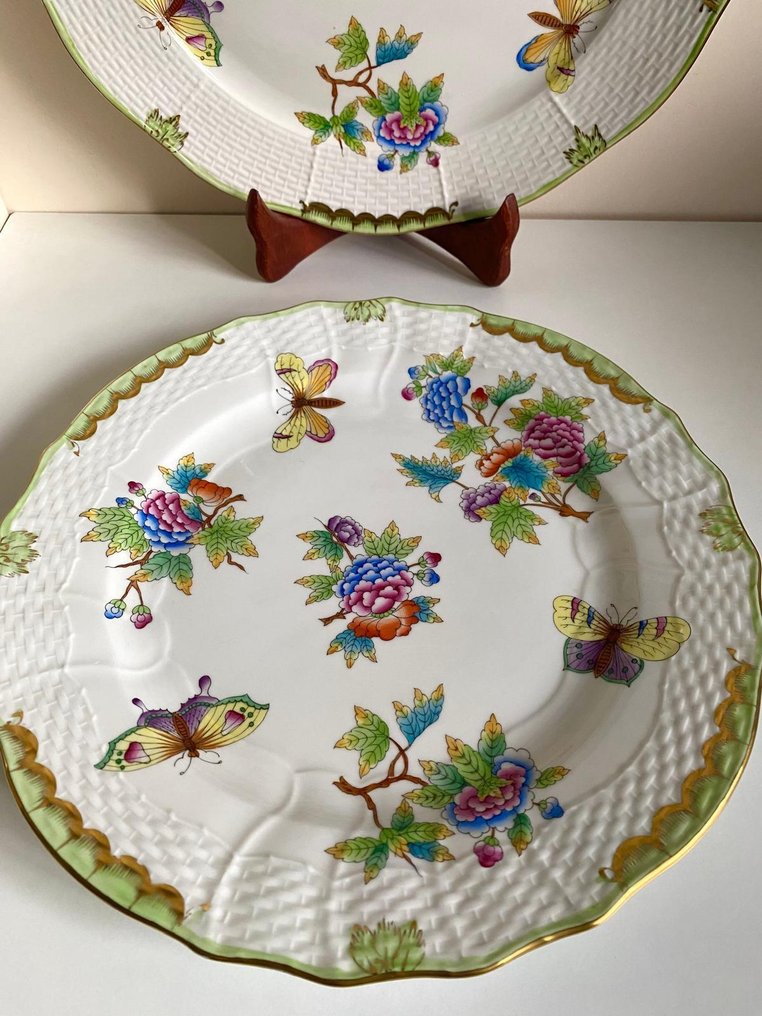 Herend - Πλάκα φορτιστή (2) - 2 μεγάλα πιάτα - Πορσελάνη #1.0