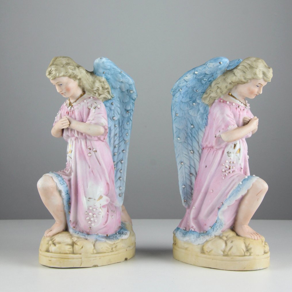 雕像 - Koppel Engelen - Bisquit瓷器 #4.3