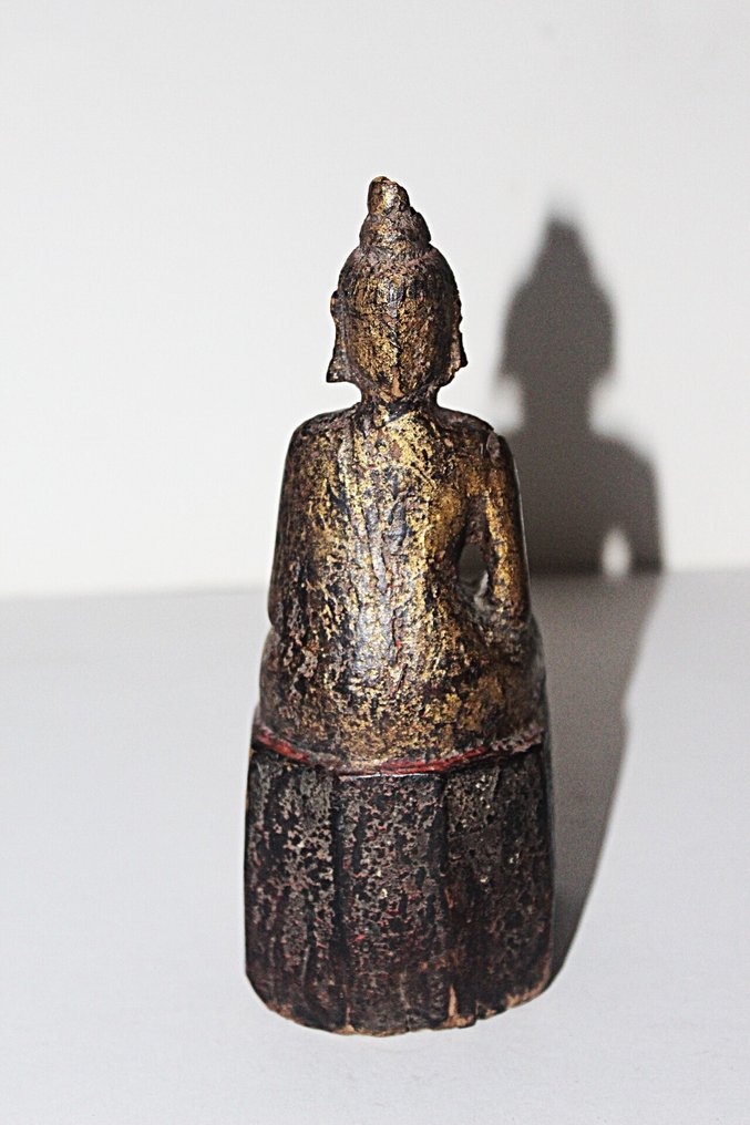 Παλαιός Βούδας προσφοράς. - Ξύλο - Λάος - Rama III (1824-1851) #3.2