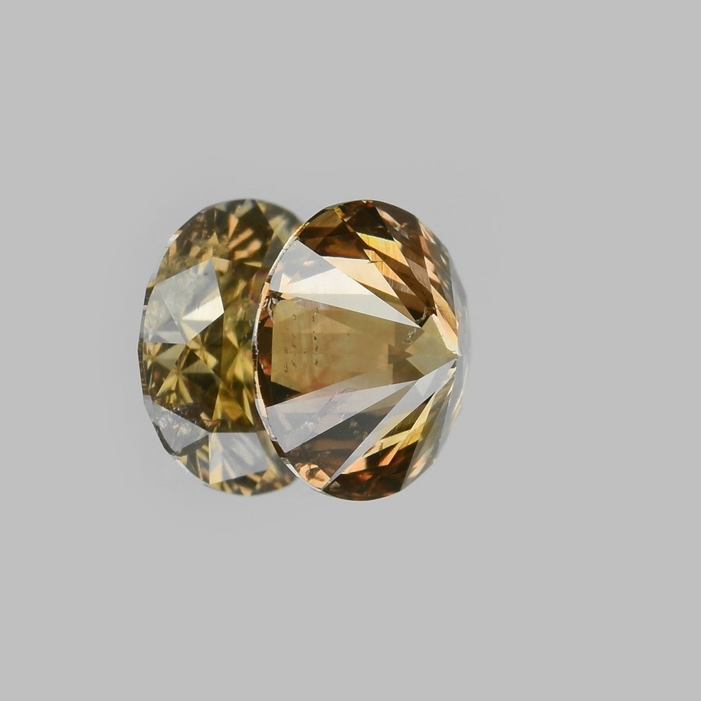 1 pcs Διαμάντι  (Φυσικού χρώματος)  - 0.51 ct - Στρογγυλό - Fancy intense Καφέ - I1 - Antwerp Laboratory for Gemstone Testing (ALGT) #3.2