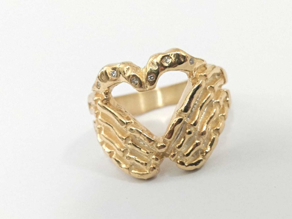 没有保留价 - 戒指 银 钻石 (天然)  #1.0