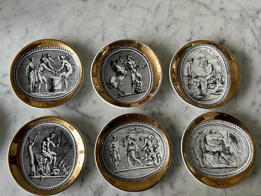 Fornasetti - Piero Fornasetti - Πιάτο (6) - Πορσελάνη #1.0