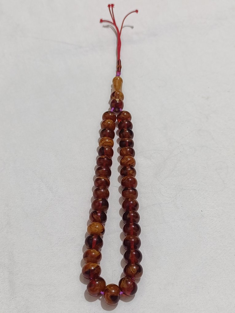  Ροζάριο - Κεχριμπάρι - 1970-1980 - Σπάνια Κομποσκοίνια Προσευχής  #1.0