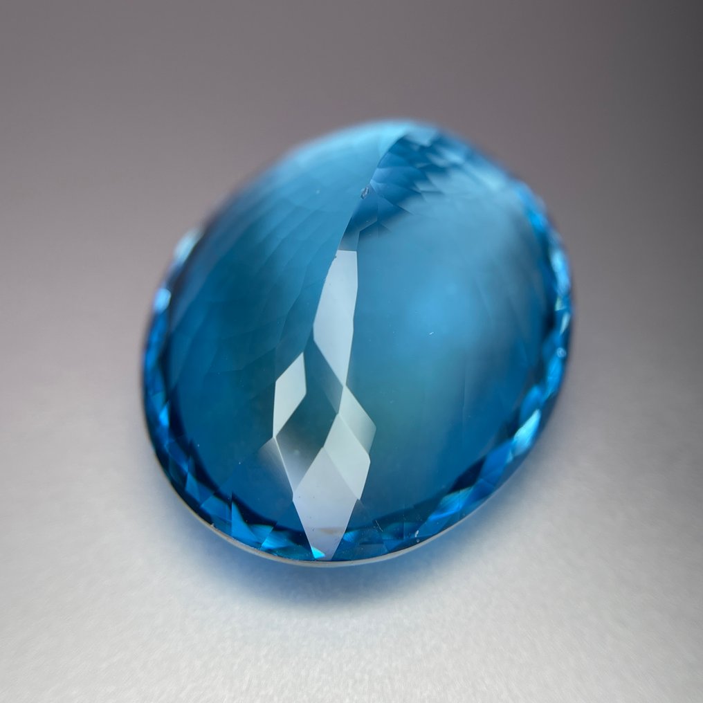 沒有保留價 - 1 pcs  藍色 黃玉  - 67.23 ct - 國際有色寶石協會 (ICA GemLab) - 大号 #3.2