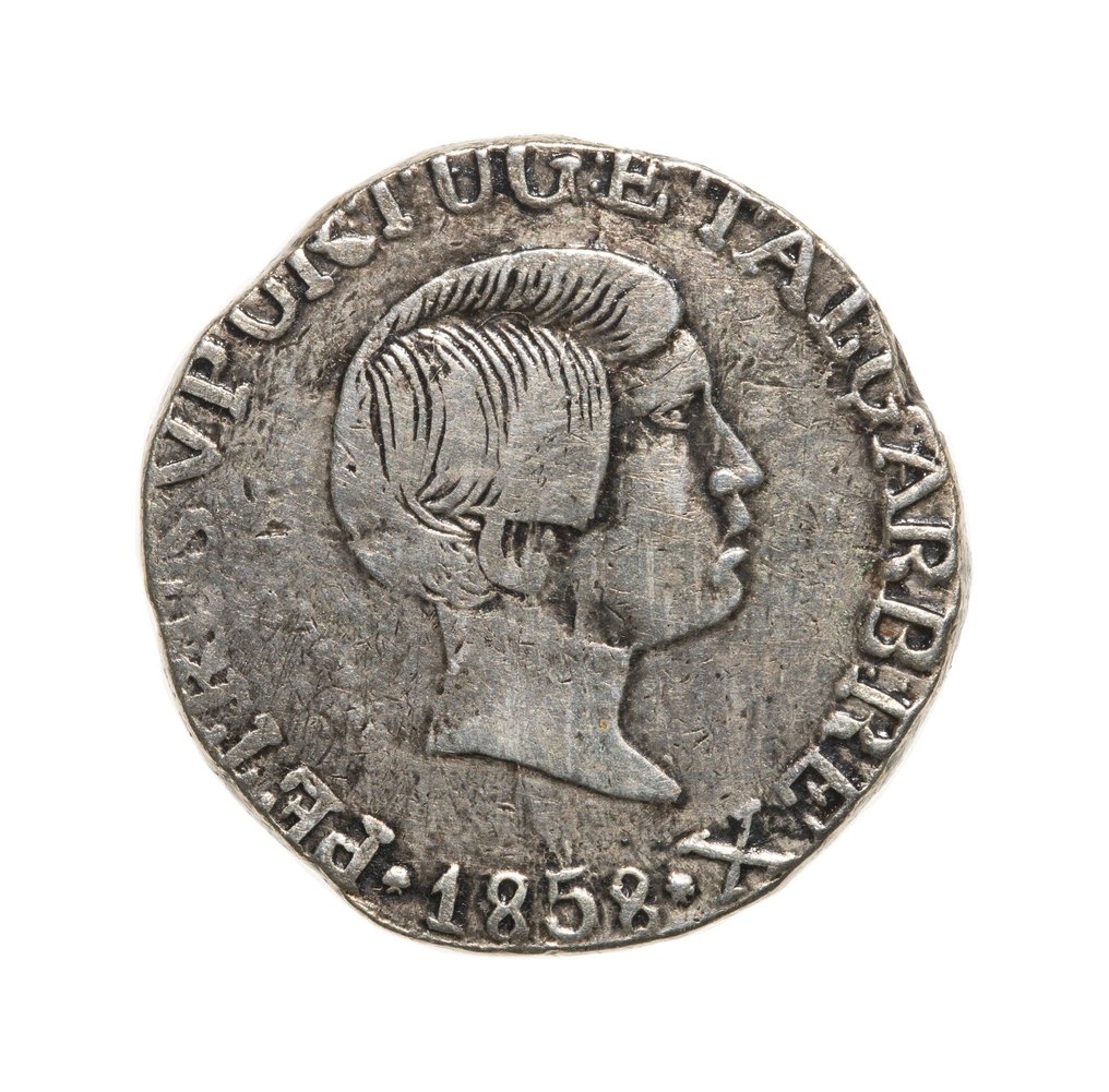 葡萄牙, 葡属印度. D. Pedro V (1853-1861). Rupia (600 Reis) 1858 - Goa #1.0