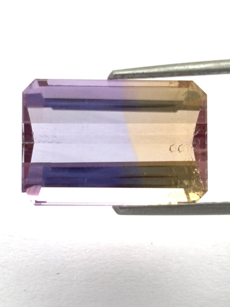 1 pcs Lila, Sárga Ametrin - 8.85 ct - Instituto Gemólogico Español (IGE) #1.0