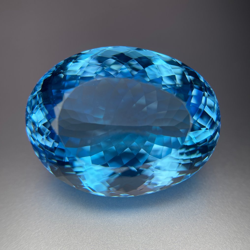 Zonder minimumprijs - 1 pcs  Blauw Topaas  - 79.19 ct - nternational Colored Gemstone Association (ICA GemLab) - Grote Maat #1.0