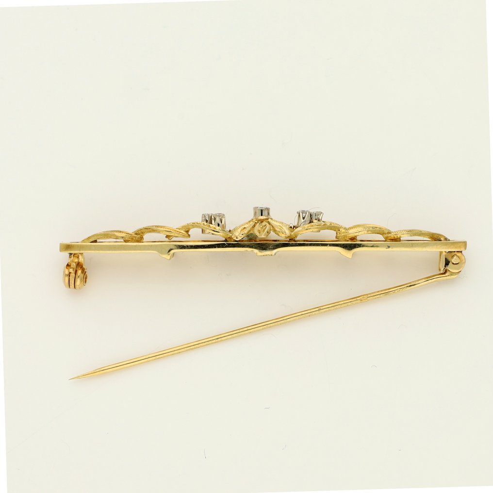 胸针 - 18K包金 黄金 - 0.12ct. tw. 钻石 (天然) - 钻石 #2.1