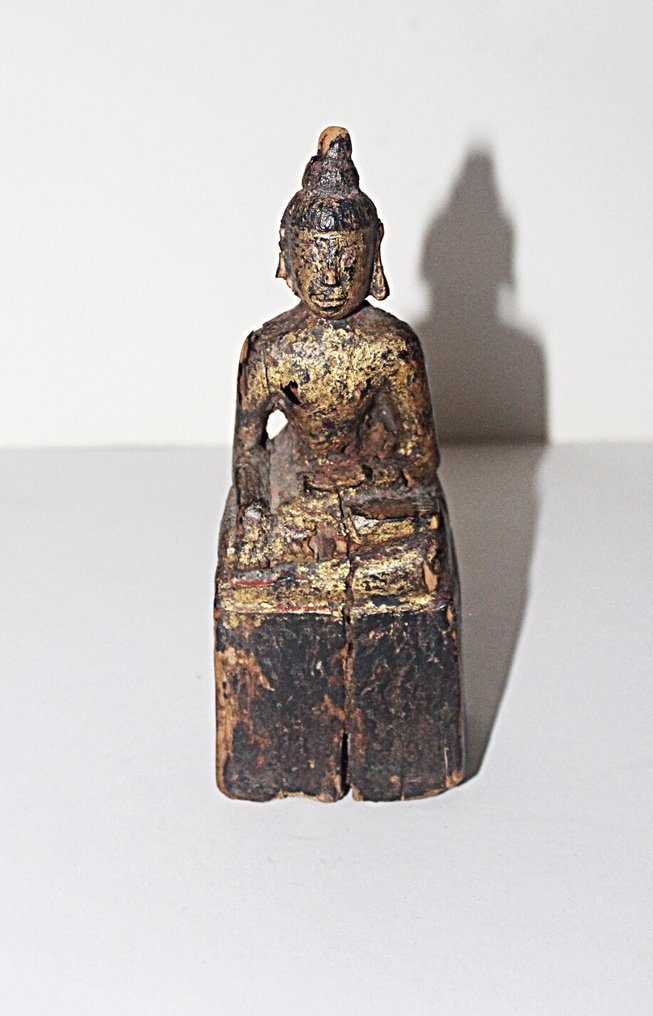 Παλαιός Βούδας προσφοράς. - Ξύλο - Λάος - Rama III (1824-1851) #1.0