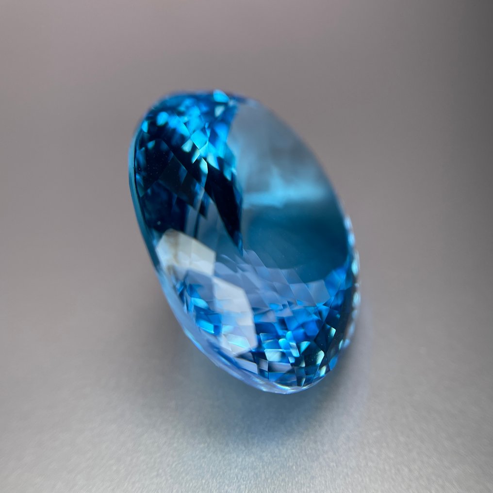 沒有保留價 - 1 pcs  藍色 黃玉  - 67.23 ct - 國際有色寶石協會 (ICA GemLab) - 大号 #2.1