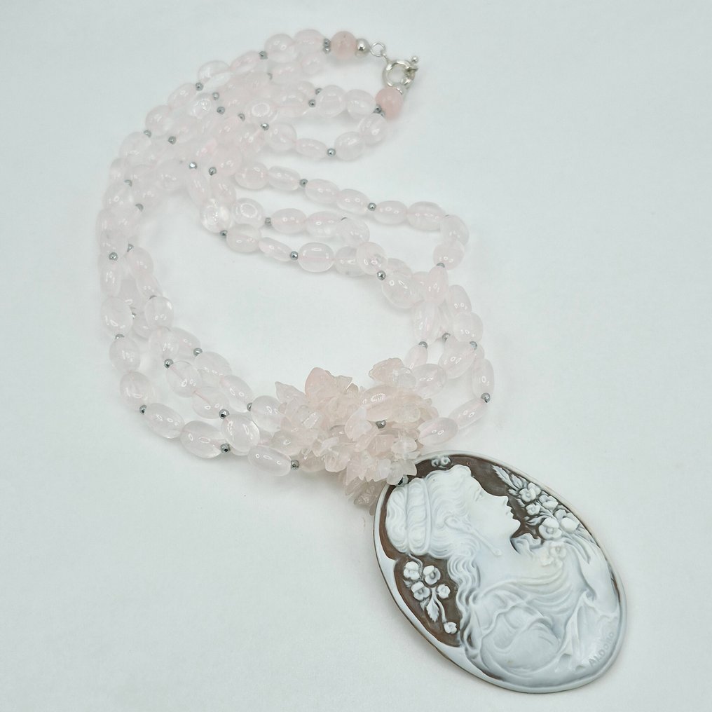 Argento - Collana - QUARZO E CAMMEO ANTICO #4.3