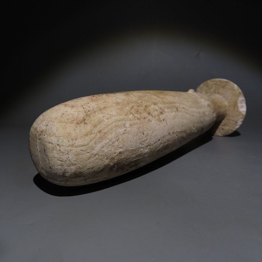 古希腊 雪花石膏 白陶瓶,公元前四至三世纪,高度19.5厘米。 #2.1