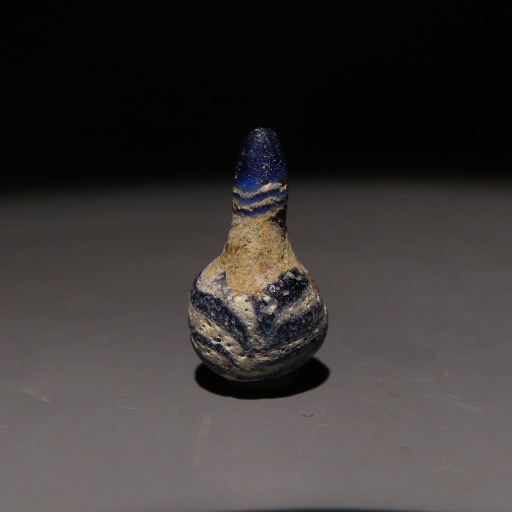 腓尼基 玻璃状糊 珠子。公元前6世纪。高2厘米。 (没有保留价) #2.1