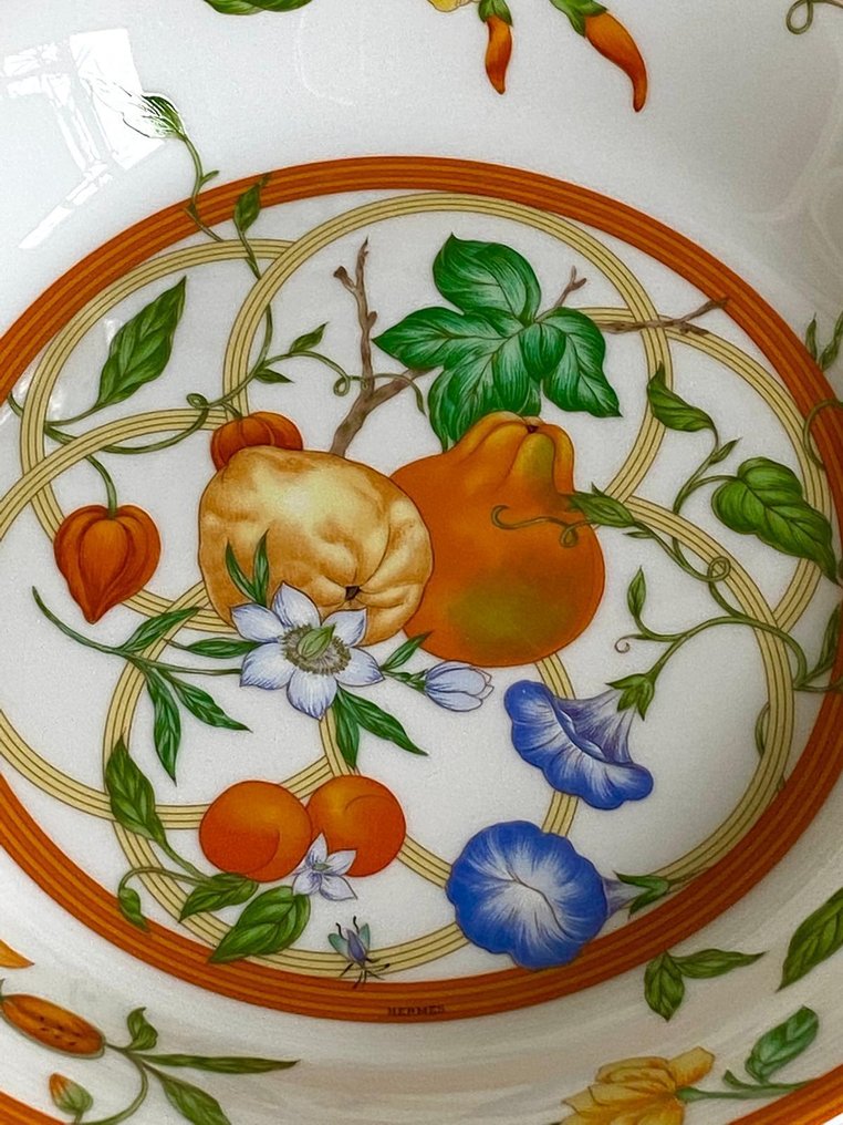 hermes - Dominique aurintes - Breakfast plate (2) - Porcelain - Deep edge #2.1