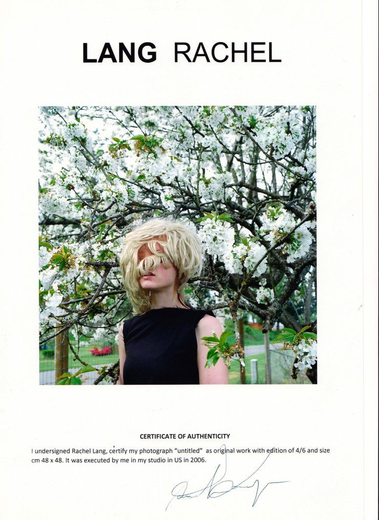 Rachel Lang (1984) - Untitled ( donna con fiori) #4.3