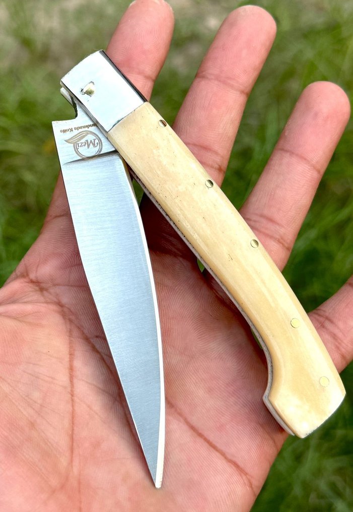 廚刀 -  厨房刀具 - 折叠刀 - Pattada刀 - 骆驼骨 - 收藏刀 - 角 - 亞洲 #1.0