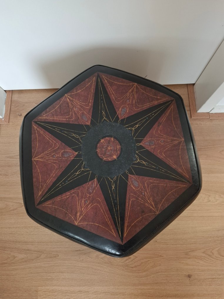 Pouf - Leder - Zeskantig #2.1