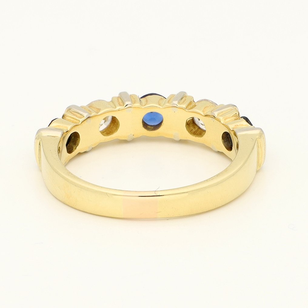 Ring - 18 kraat Gulguld Safir - Diamant #3.2