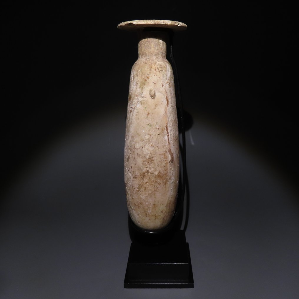 古希腊 雪花石膏 白陶瓶,公元前四至三世纪,高度19.5厘米。 #3.2