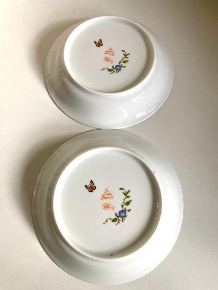 hermes - Dominique aurintes - Breakfast plate (2) - Porcelain - Deep edge #3.2