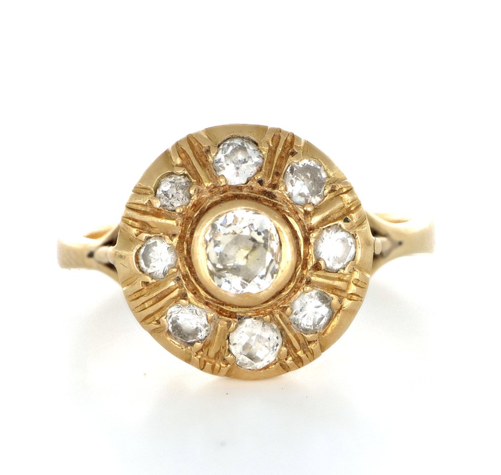 Nincs minimálár - Gyűrű - 18 kt. Sárga arany - 0.75ct. tw. Gyémánt (Természetes) #1.0