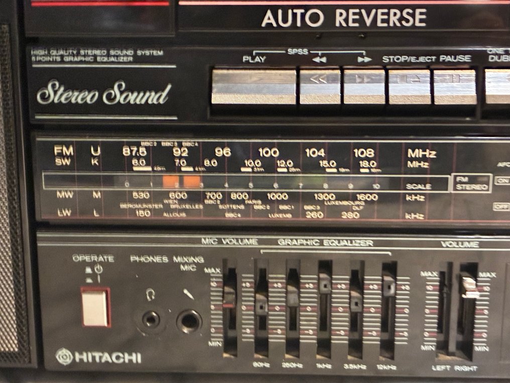 Hitachi - TRK-550E BOOMBOX (Stereo Sound System) Portable radio #2.1