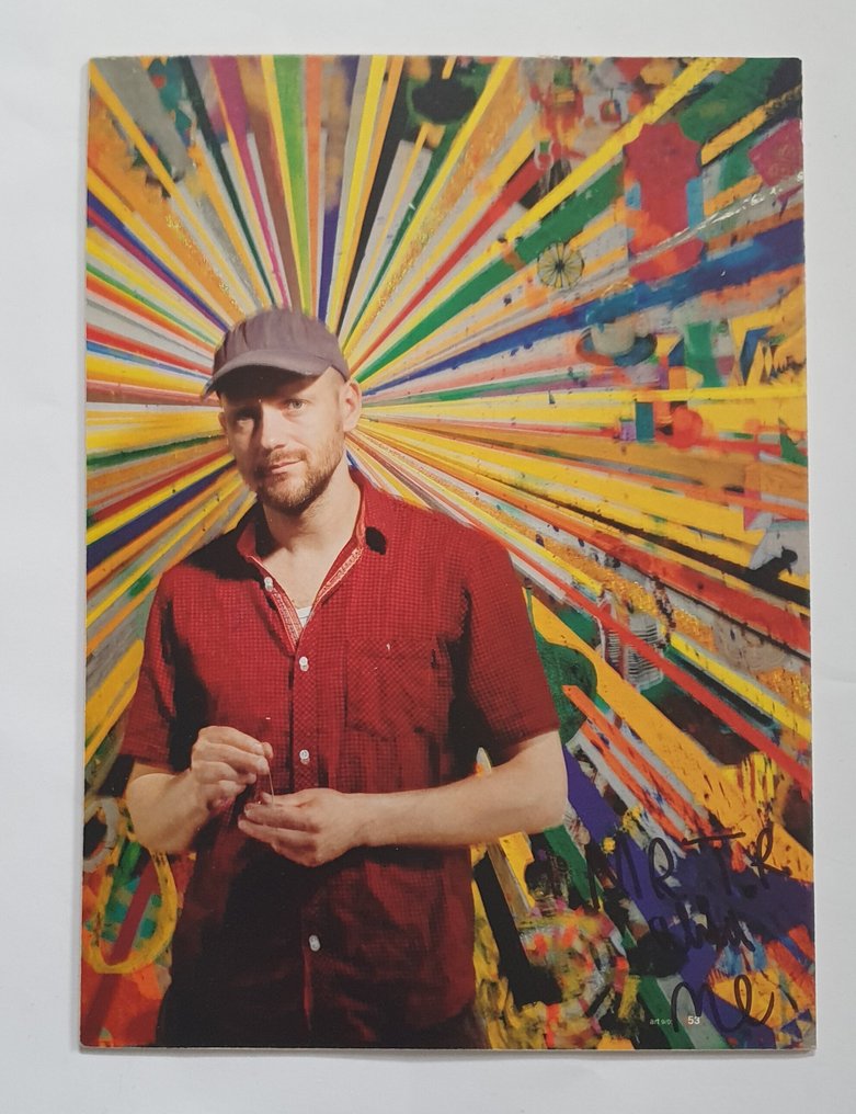 Signed; Tal R, Jonathan Meese - 2 Offsets (signed from Tal R & Jonathan Meese) & artbook "Bavid Dowie" - 2018 #4.3