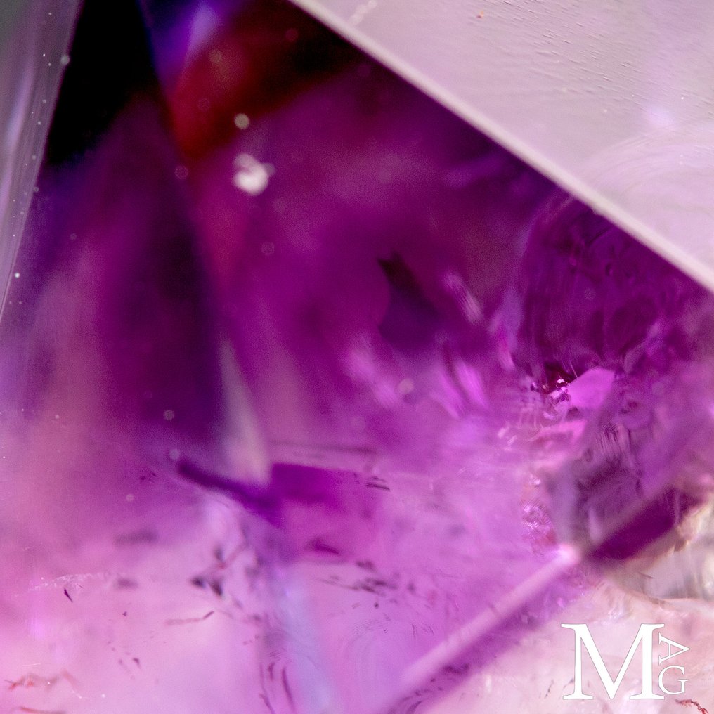 纯银戒指配天然玻利维亚紫水晶 - 高度: 35 mm - 闊度: 20.5 mm- 13 g #4.3