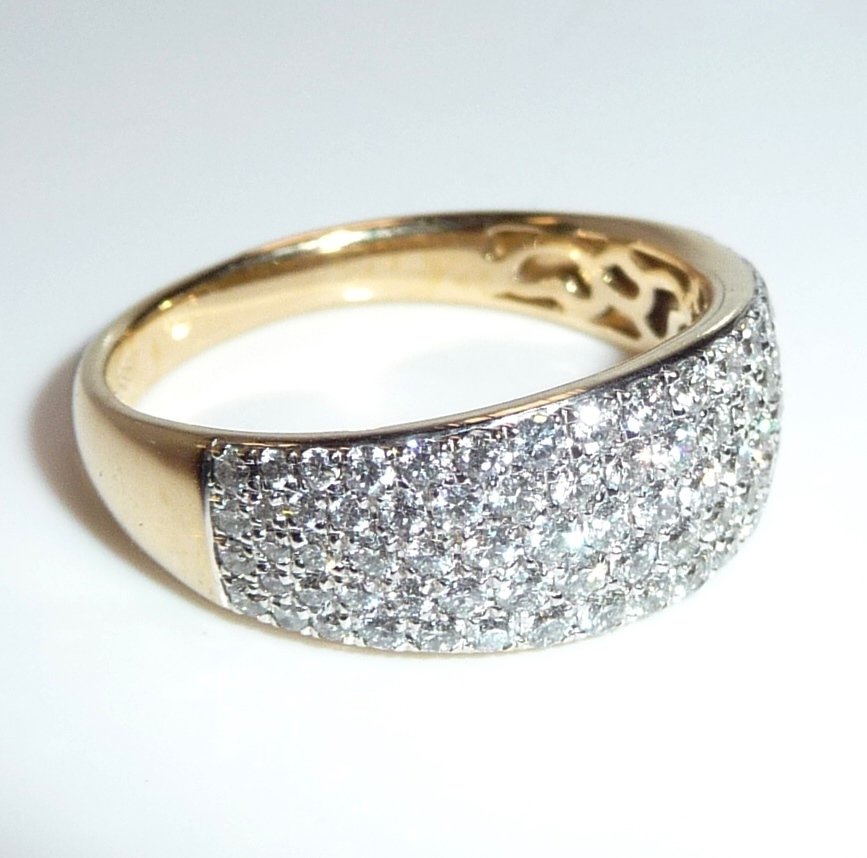 戒指 - 14K包金 白金 - 1.20ct. tw. 钻石 (天然) - 手工制作 #3.2