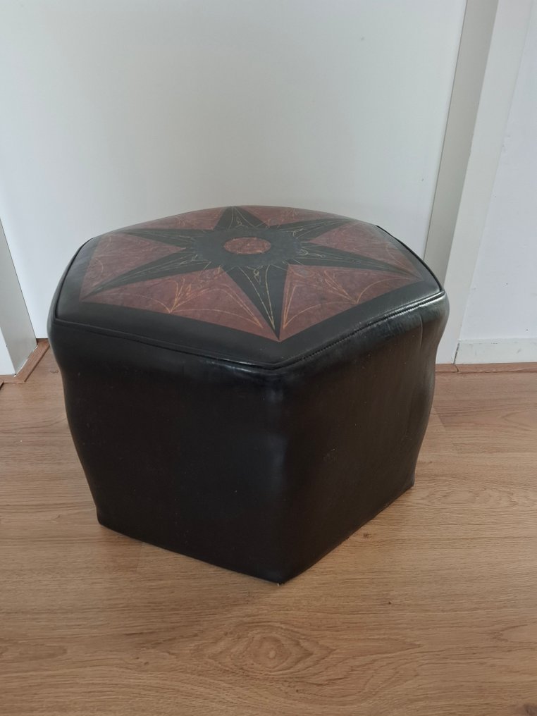 Pouf - Leder - Zeskantig #4.3