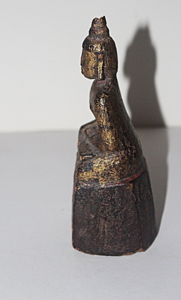 Παλαιός Βούδας προσφοράς. - Ξύλο - Λάος - Rama III (1824-1851) #2.1