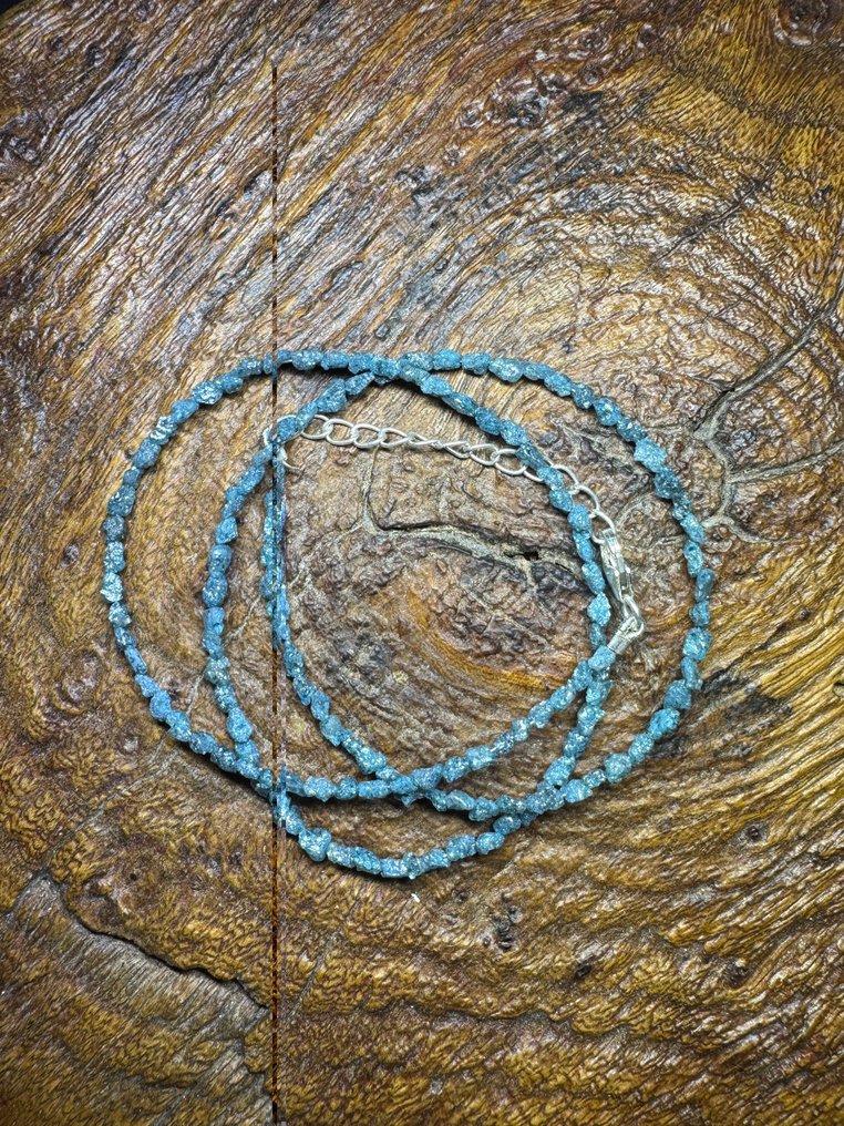 Μπλε διαμάντια σε ακατέργαστη μορφή + ασήμι 925. 18,49 καράτια. Χωρίς τιμή ελάχιστης εγγύησης! Κοσμήματα- 3.7 g #1.0