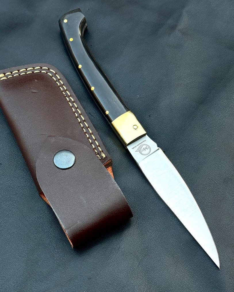厨刀 -  厨房刀具 - 折叠刀 - Pattada刀 - 水牛角收藏刀 - 意大利 - 角 - 亚洲 #2.1