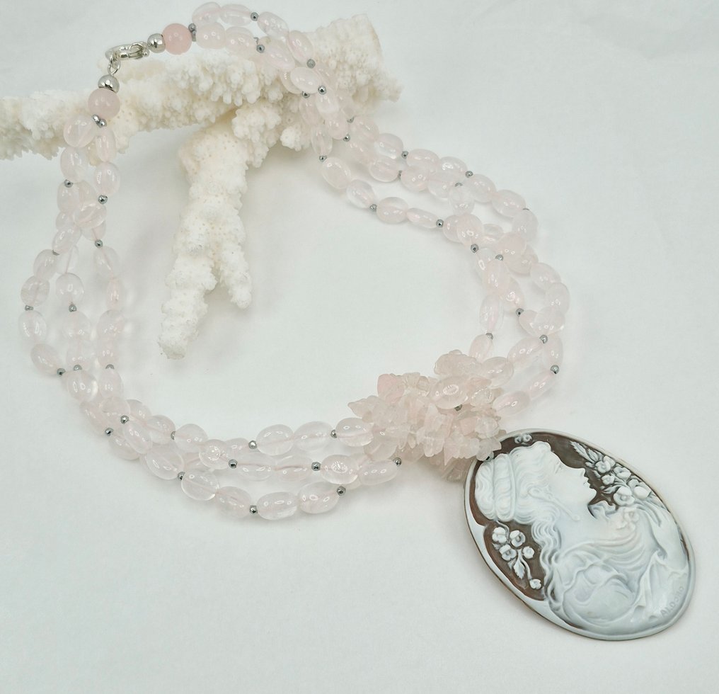 Argento - Collana - QUARZO E CAMMEO ANTICO #3.2
