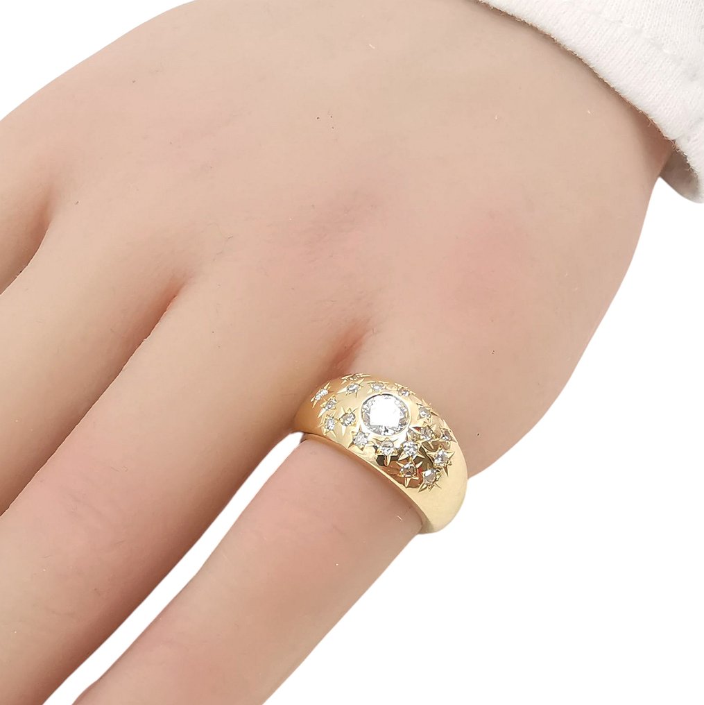 戒指 - 18K包金 黄金 -  1.20ct. tw. 钻石 (天然)  - 钻石 #1.0