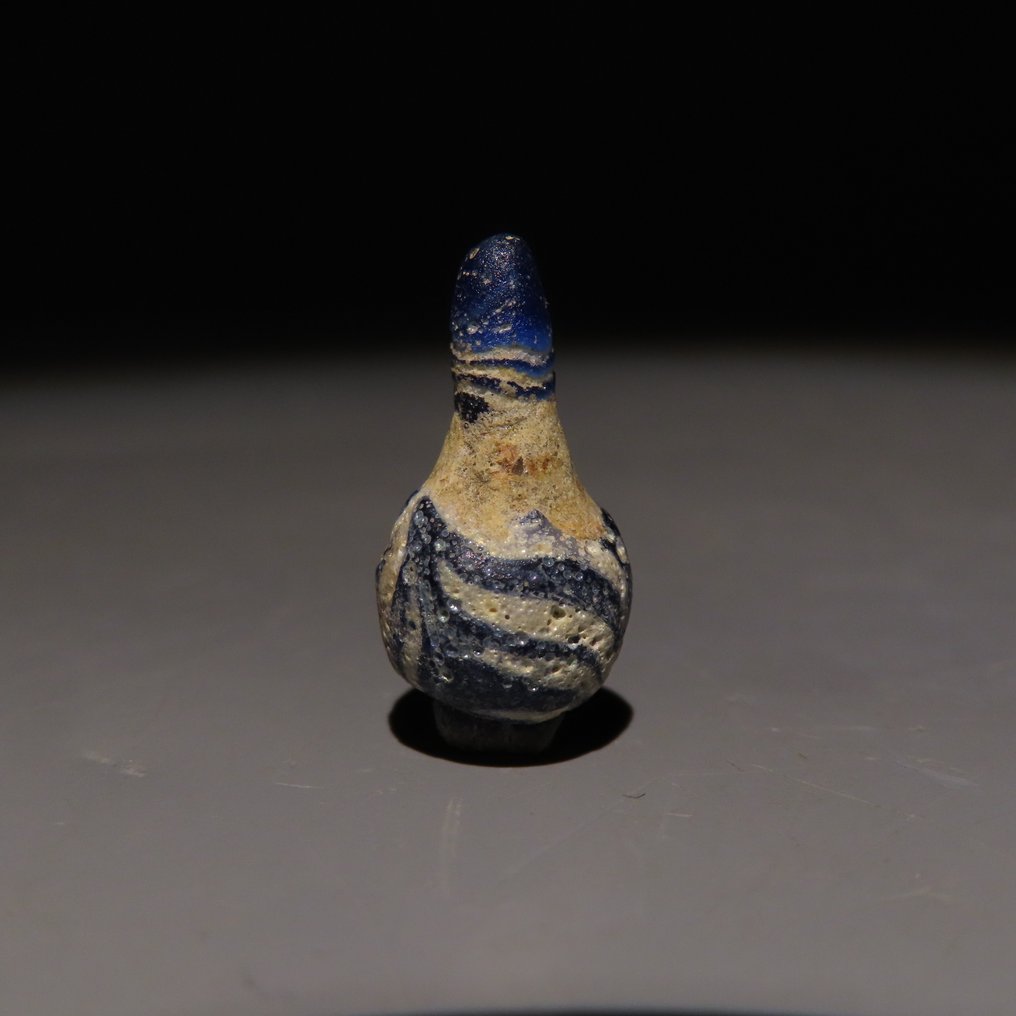 腓尼基 玻璃状糊 珠子。公元前6世纪。高2厘米。 (没有保留价) #1.0