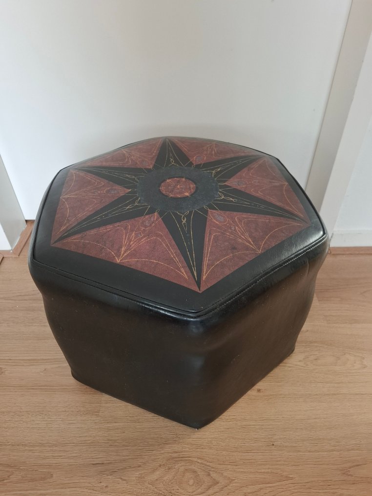 Pouf - Leder - Zeskantig #1.0