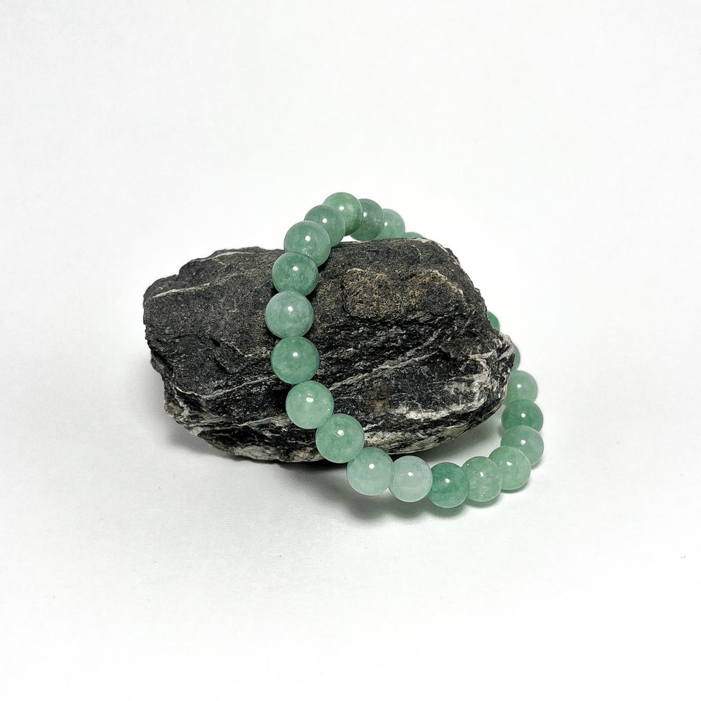 Wunderschönes Set aus 3 Naturstein-Armbändern – Grüner Aventurin – Perlengrössen 6 mm, 8 mm und 10 - Perlenarmband #4.3