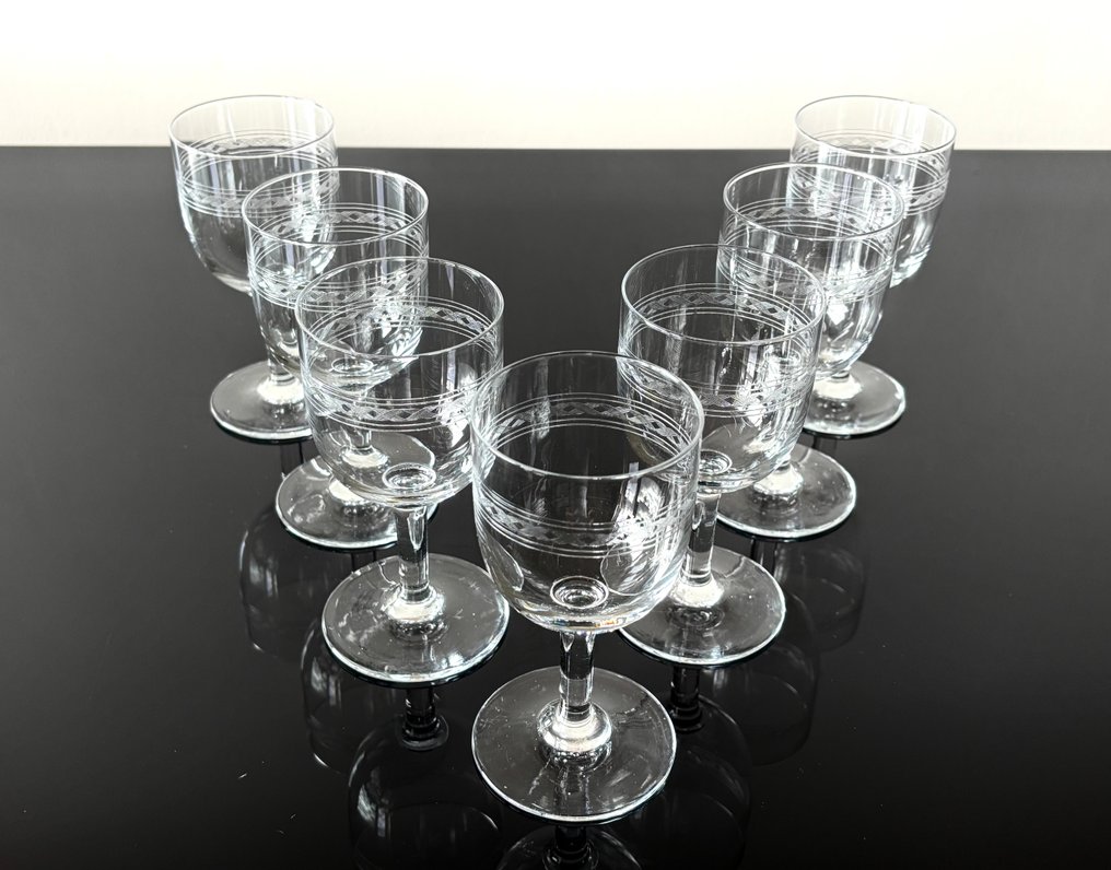 Service de boisson (7) - Ancien ensemble de 6 verres à liqueur - Verre ancien #2.1