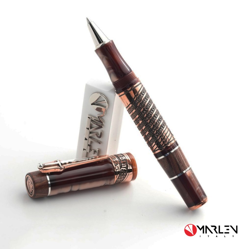 Marlen - Dante Alighieri: Purgatorio L. E. di 333 esemplari in Resina, Argento, Legno, Rame - 滾珠筆 #1.0