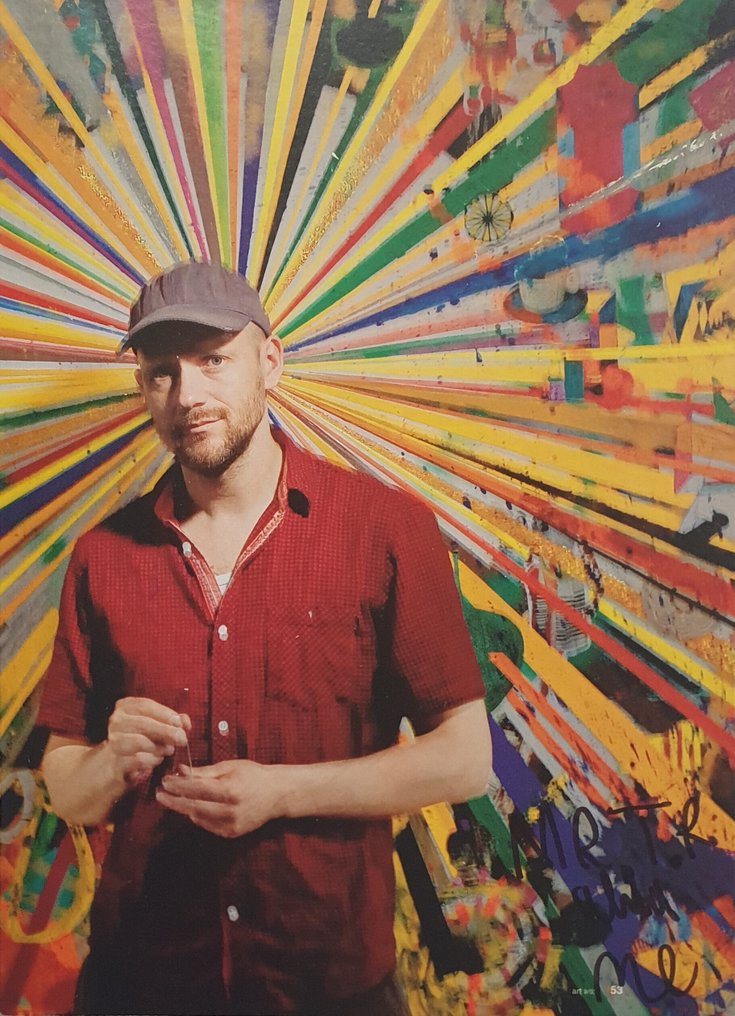 Signed; Tal R, Jonathan Meese - 2 Offsets (signed from Tal R & Jonathan Meese) & artbook "Bavid Dowie" - 2018 #1.0