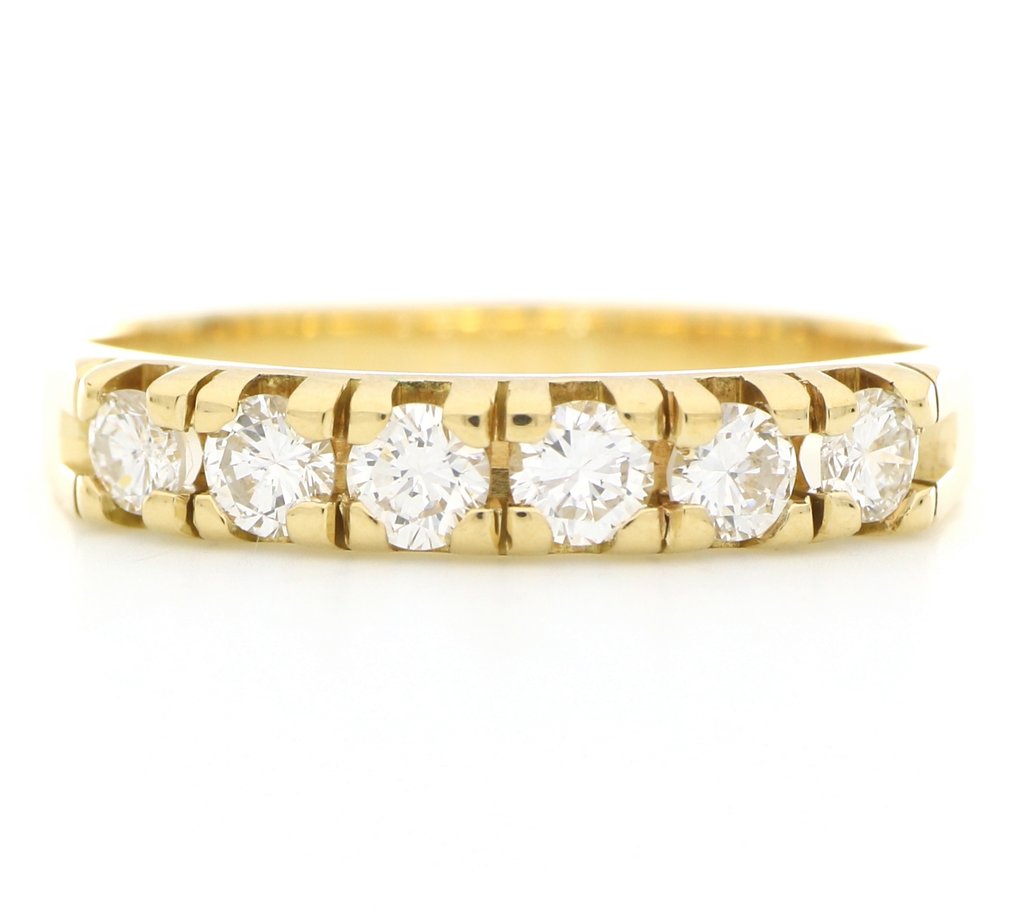 沒有保留價 - 戒指 - 18 克拉 黃金 -  0.70ct. tw. 鉆石 (天然)  #1.0