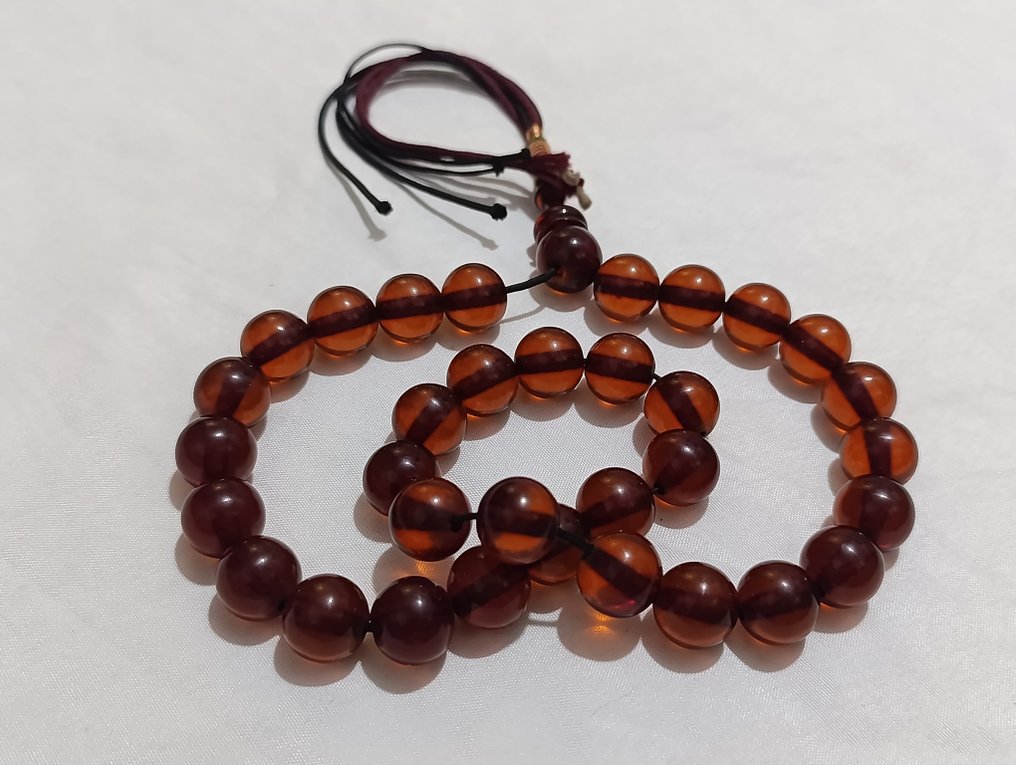天主教念珠 - 琥珀 - 1970-1980 - 稀有的祈祷念珠 #3.2
