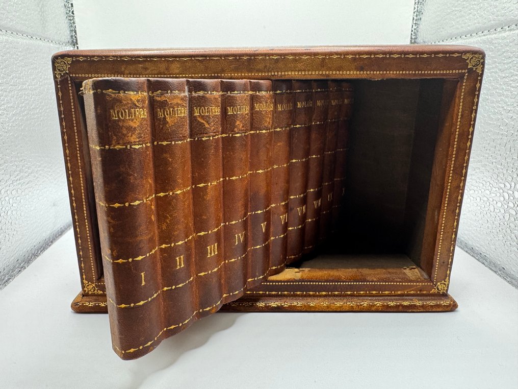 F. Hardy et Wolfers Frères - Smyckeskrin - Läder, Trä - Hemligt bokvalv #2.1