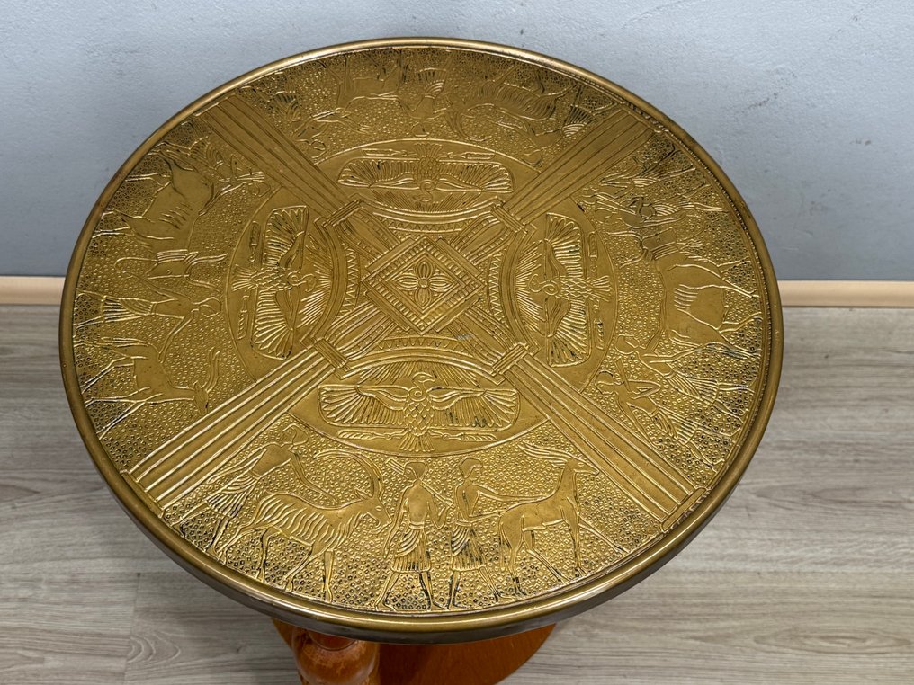 Rokers- of bijzettafel met koperen blad - Side table - Wood, Copper #4.3