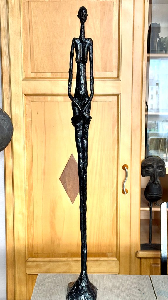 Abdoulaye Derme - 雕刻, Filiforme Femme - 102 cm - 青銅色 #1.0