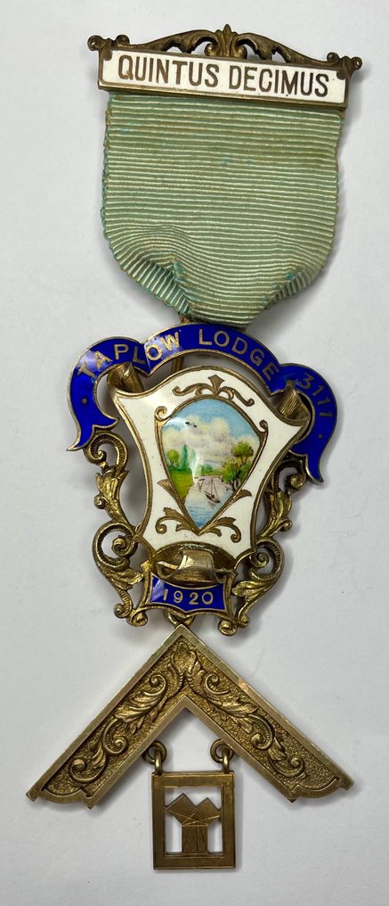 Verenigd Koninkrijk. Giorgio V (1910-1936) Massoneria 1920 Taplow lodge n° 3111. Lievi danni allo smalto. (Zonder minimumprijs) #1.0