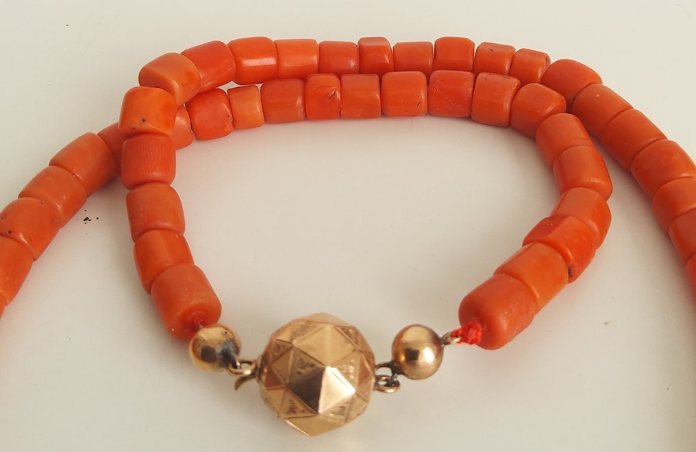 链 - 14K包金 黄金 - 珊瑚 #3.2